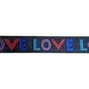 Gurtband 38mm schwarz mit LOVE