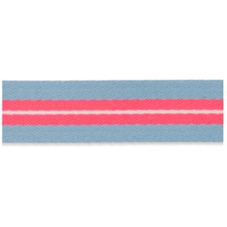 Ripsband grau neonpink