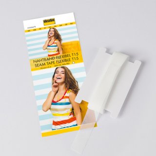 Die Ansicht zeigt das flexible Nahtband auf Karte aufgewickelt.