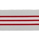 Ripsband grau rot grau