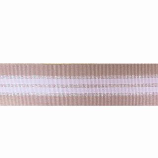 Ripsband pastell taupe Lurex