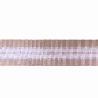 Ripsband pastell taupe Lurex