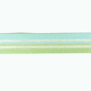 Ripsband pastell mint/blau Lurex