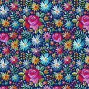 Digital Flowers navy