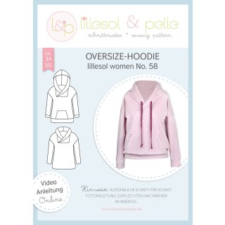 Papierschnittmuster für Oversize-Hoodie