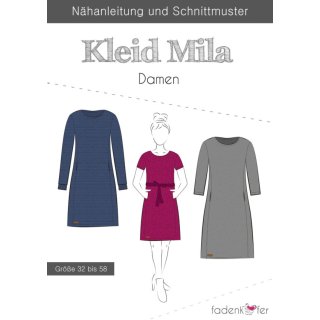 schnittmuster fadenkaefer damen kleid mila