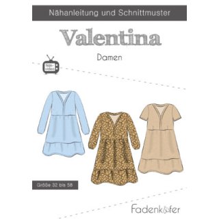 Schnittmuster von Fadenkäfer für das Kleid Valentina