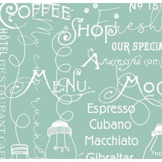 baumwollstoffe fuer patchwork und bekleidung coffe chalk cafe blackboard aqua