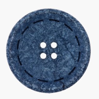 natur-und-recyclingknoepfe recycelte baumwolle-polyesterknopf 4-loch 25mm kornblau