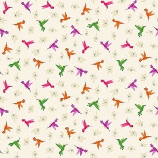 baumwollstoffe-patchwork-bekleidung jewel tones hummingbird cream 