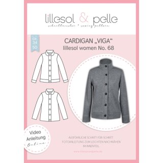 Papierschnittmuster für Cardigan Viga