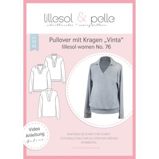 Papierschnittmuster für Pullover Kragen Vinta