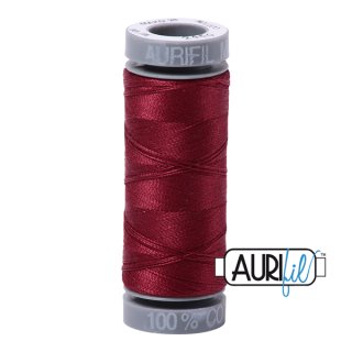 naehzubehoer garne aurifil 28wt baumwollgarn dark carmine red