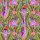 Patchworkstoff Giraffen im Blätterwald rosebraun-lila-pink-grün-rot