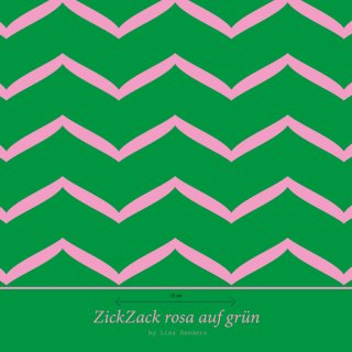 Jersey Zick Zack grün-rosa