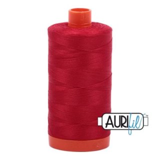 naehzubehoer garne aurifil 50wt baumwollgarn red