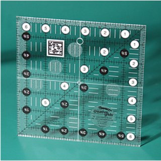 naehzubehoer creative grids non slip lineale 6,5 turn a round ruler