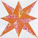 Nähkurs Foundation Paper Piecing Stern orange-pink