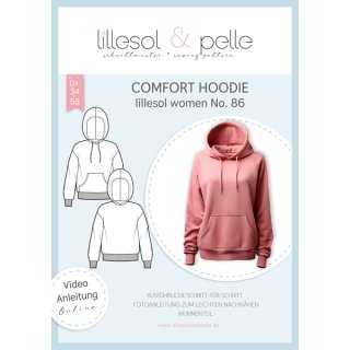 papierschnittmuster für den comfort hoodie