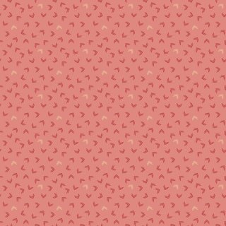 rosa Stoff mit grafischem Muster in rot und natur