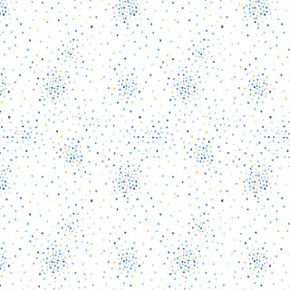 Patchworkstoff mit  kleinen, blaugrünen Streu-Pünktchen auf weißem Untergrund