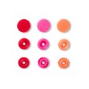 30 Prym Love Color Snaps in rot, rosa und blassorange,...