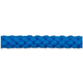 Das Bild zeigt den Ausschnitt der Baumwollkordel in blau mit 7mm Durchmesser.