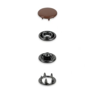 Druckknöpfe Jersey dunkelbraun 12mm