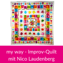 Bild von einem Medaillonquilt mit Sternenmotiv in...