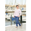 French Terry Panel Lineas by lillesol & pelle pink