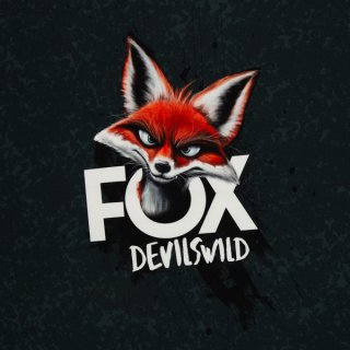Das Bild zeigt das FrenchTerry Panel Fox Devils Wild von Thorsten Berger. Es handelt sich hierbei um ein Panel mit 1 Fuchskopf, dessen Gesichtsausdruck und Blick eindeutig die fuchsteufelswilde Art zeigen. Der weisse Schriftzug macht es noch einmal in Worten deutlich.