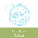 grafische Darstellung eines Stickrahmens mit...