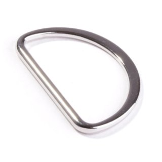 Die Ansicht zeigt den silberfarbenen D-Ring in 40mm Durchlassbreite.