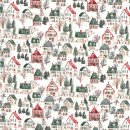 Webstoff Vichy-Streifen beige-rot