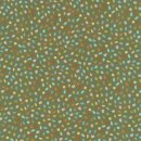 Das Bild zeigt den gruenen Baumwollstoff ovale Tupfen auf...