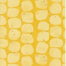 Das Bild zeigt den gelben Baumwollstoff mit einer...