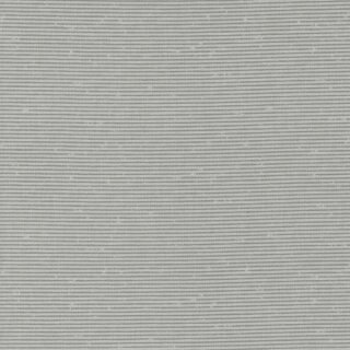 Das Bild zeigt einen grau hellgrau sehr fein gestreiften Baumwollstoff mit kleinen Unterbrechungen.