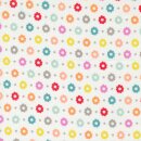 Das Bild zeigt einen weissen Baumwollstoff. Auf...