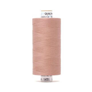 Das Bild zeigt das cameofarbene Perfect Quilting Thread mit der Farbnummer 1651. Der Konen Kern besteht aus Pappe und die Garnrolle steht senkrecht.