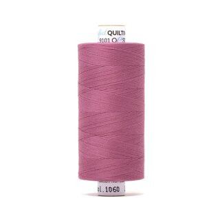 Das Bild zeigt das violettfarbene Perfect Quilting Thread mit der Farbnummer 1060. Der Konen Kern besteht aus Pappe und die Garnrolle steht senkrecht.