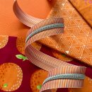 Endlosreißverschluß orange weiße Streifen