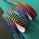 Endlosreißverschluß regenbogen schwarze...