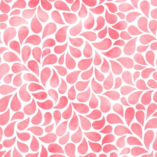 Das Bild zeigt den Jerseystoff apricotfarbene Bluetenblatter zu Federformen gedruckt auf weisen Untergrund-