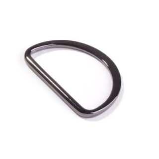 Die Ansicht zeigt den  D-Ring in gunmetall in 40 mm Durchlassbreite.