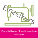 grafische Darstellung einer Nähmaschine in grün