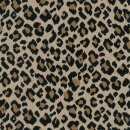 Das Bild zeigt den Baumwollstoff Leo Print in beige...