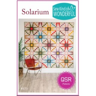 Das Bild zeigt das Cover des Quilt-Schnittmusters Solarium von Sew Kind of Wonderful.