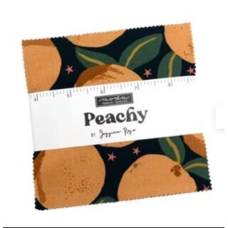 Das Bild zeigt das Charm Pack Peachy von Jessica Roga fuer moda fabrics.