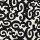 Das Bild zeigt den Patchworkstoff  Ampersand in newspaper aus der Serie Ampersand. Es ist ein schwarzer Patchworkstoff mit geschwungenen Spiralen in Form des "&" Typographen und abstrakten Ornamenten auf cremefarbenen Hintergrund.