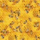 Das Bild zeigt den Baumwollstoff Honeycomb honey. Es sind...